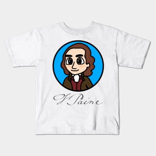 Patriot Portrait - Chibi Thomas Paine (Large Print) with Signature Kids T-Shirt